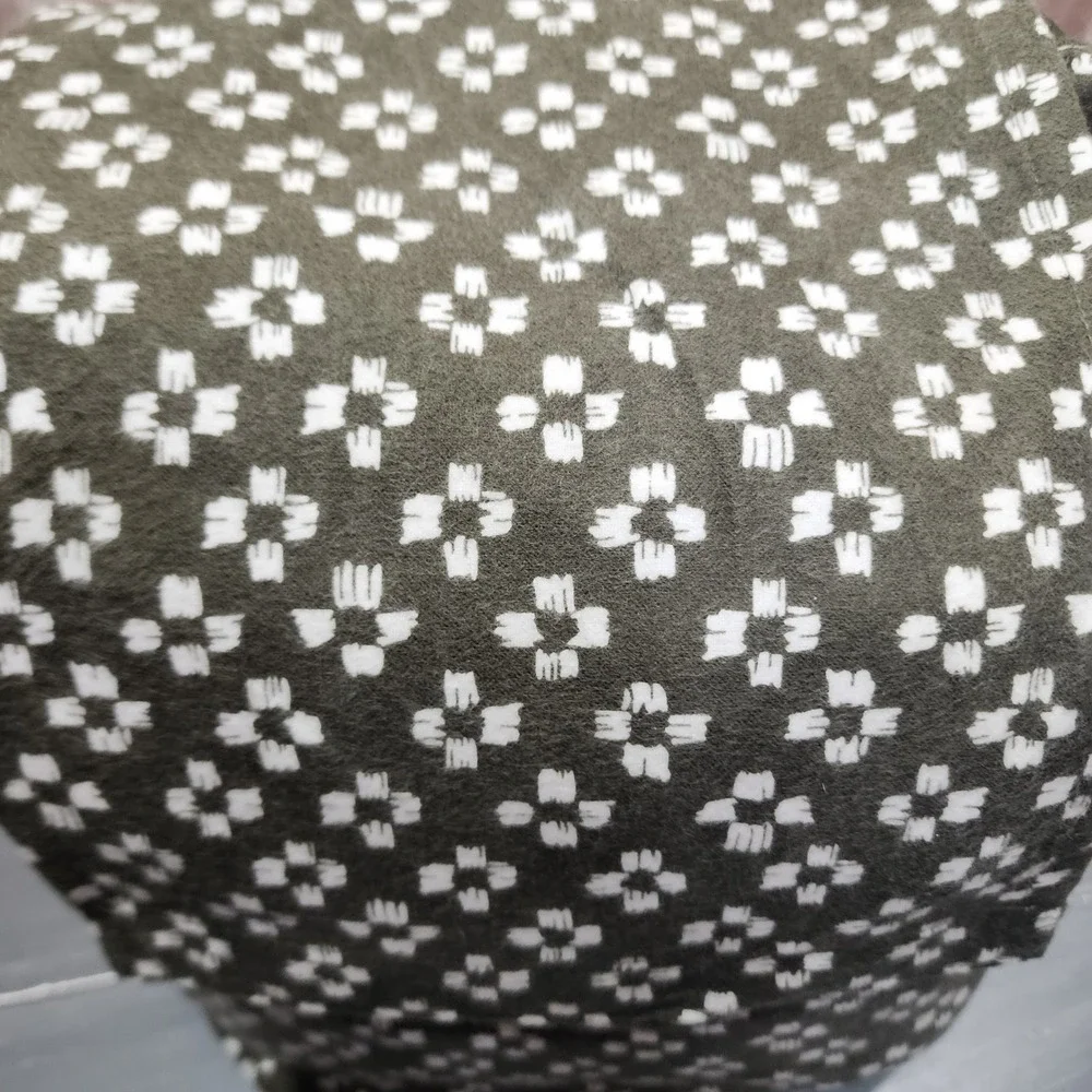 Threshold Full Ultra Soft Flannel Sheet Set Green White Geometric‎ Pattern